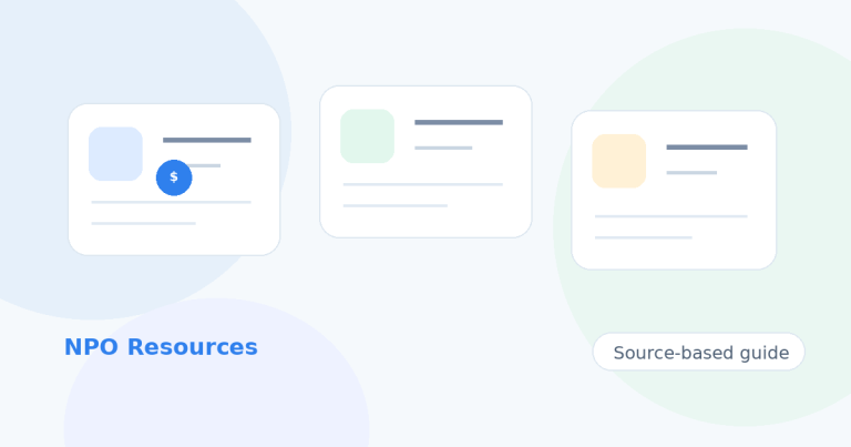 Neutral illustration for a source-based guide about fundraising tools