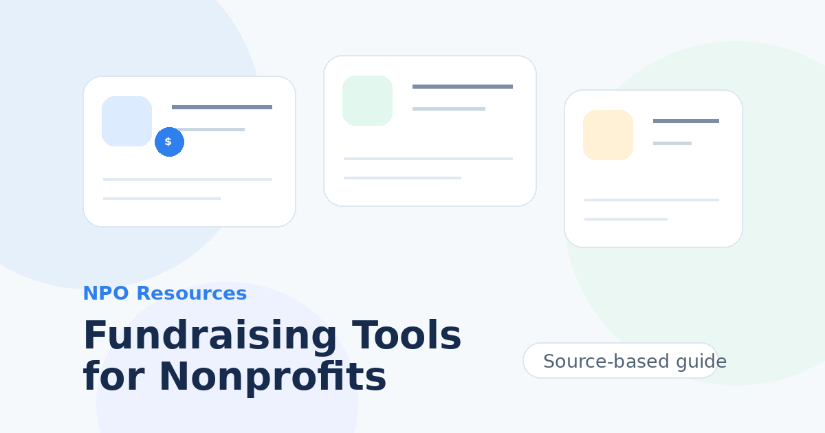 Illustration for a source-based guide about fundraising tools for nonprofits