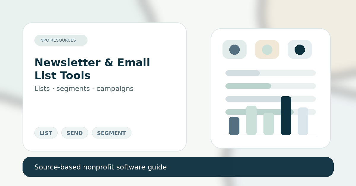 Nonprofit Newsletter and Email List Tools hero image