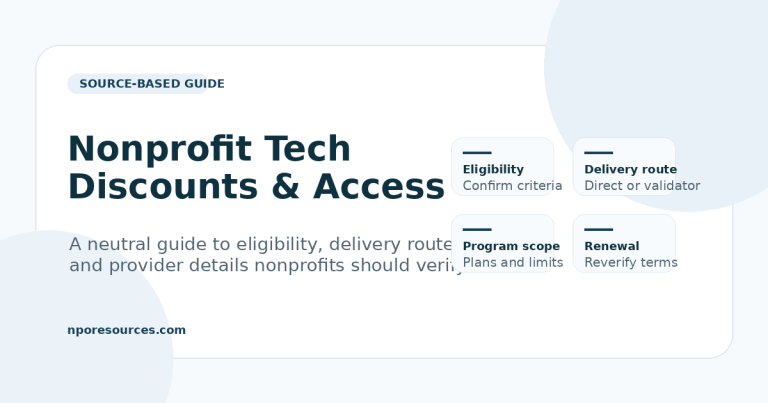 Neutral illustration for nonprofit tech discounts and access programs