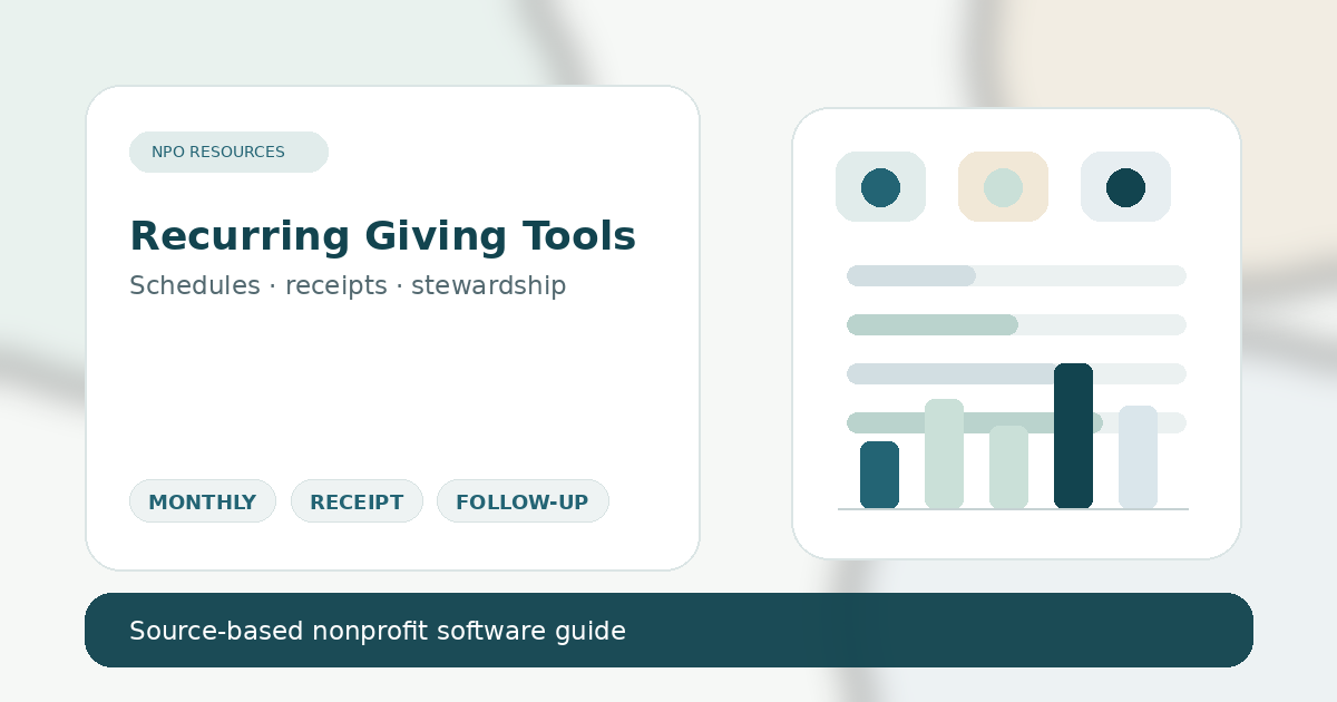 Recurring Giving Tools for Nonprofits hero image