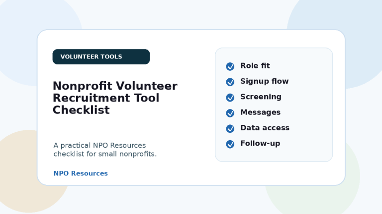 Illustration for nonprofit-volunteer-recruitment-tool-checklist