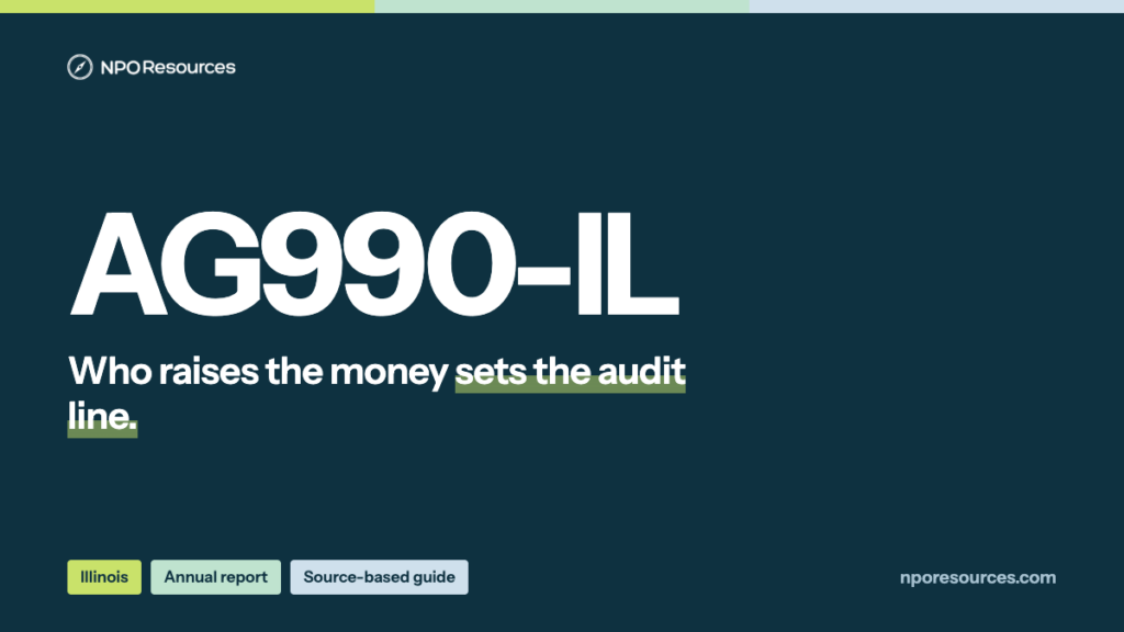 AG990-IL: Illinois Charity Annual Report and Audit Rules