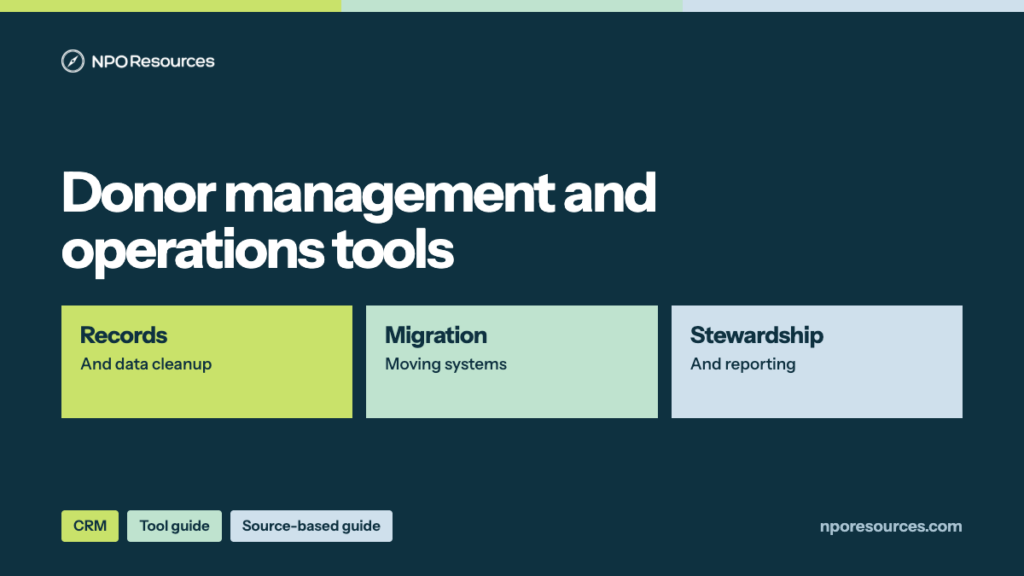 Donor Management and Operations Tools for Nonprofits: A Source-Based Guide