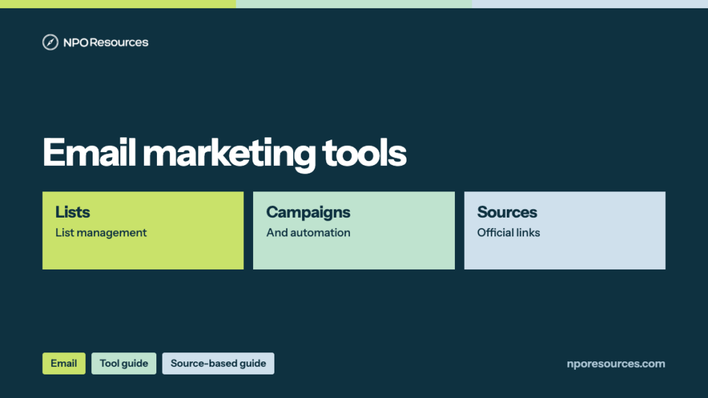 Email Marketing Tools for Nonprofits: A Source-Based Guide