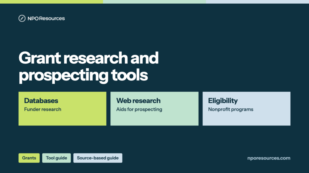 Grant Research and Prospecting Tools for Nonprofits: Source-Based Guide