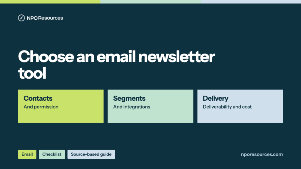 Nonprofit Email Newsletter Selection Checklist