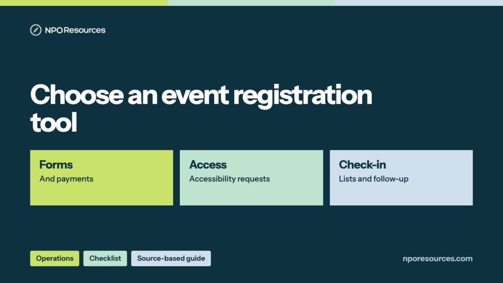 Nonprofit Event Registration Tool Checklist