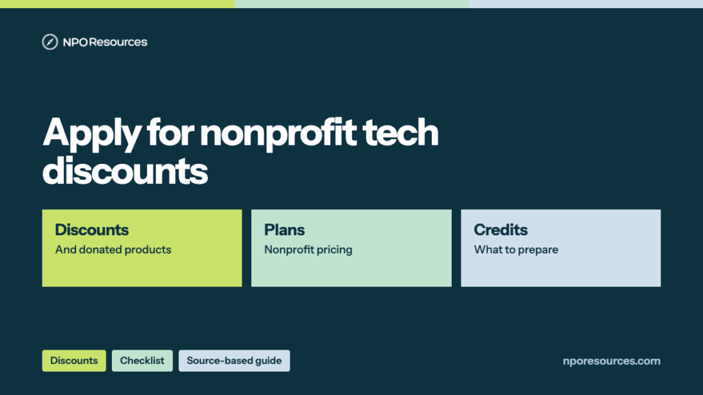 Nonprofit Tech Discount Application Checklist