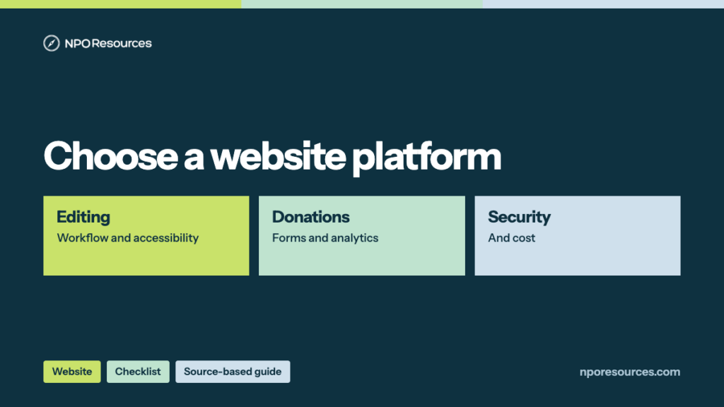 Nonprofit Website Platform Selection Checklist