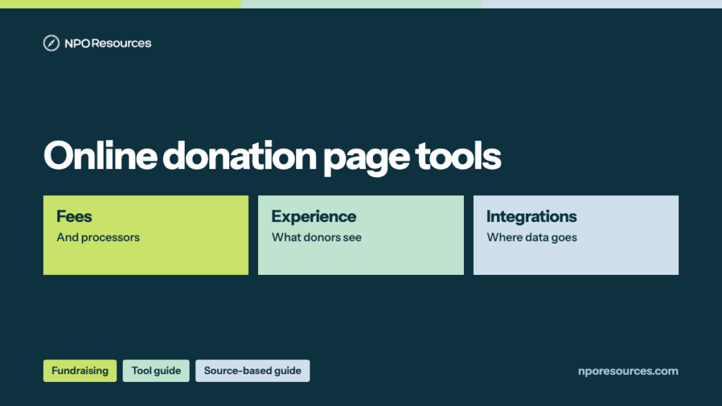 Online Donation Page Tools for Nonprofits: What to Compare