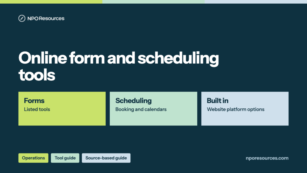 Online Form and Scheduling Tools for Nonprofits: Source-Based Guide