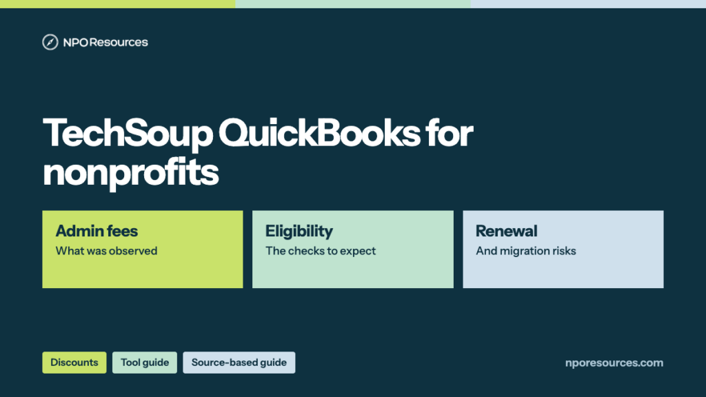 TechSoup QuickBooks for Nonprofits: Discounts, Fees, and How to Apply